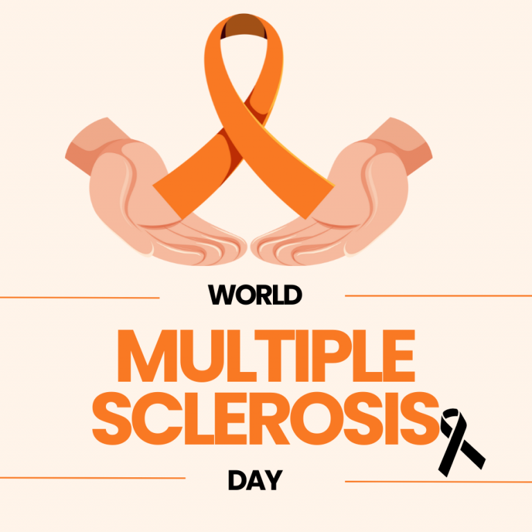 Orange and White Creative Illustration World Multiple Sclerosis Day Event Celebration Facebook Post (Facebook Cover)